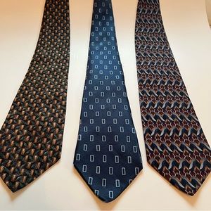 Lot of 3 Classic 100% Silk Ties